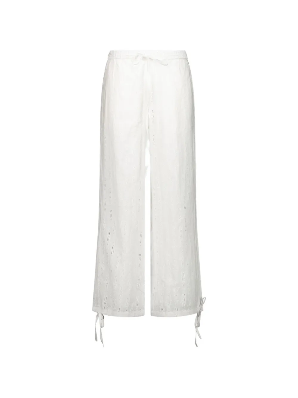 House of Sunny Sea Breeze broderie-anglaise trousers - Bianco