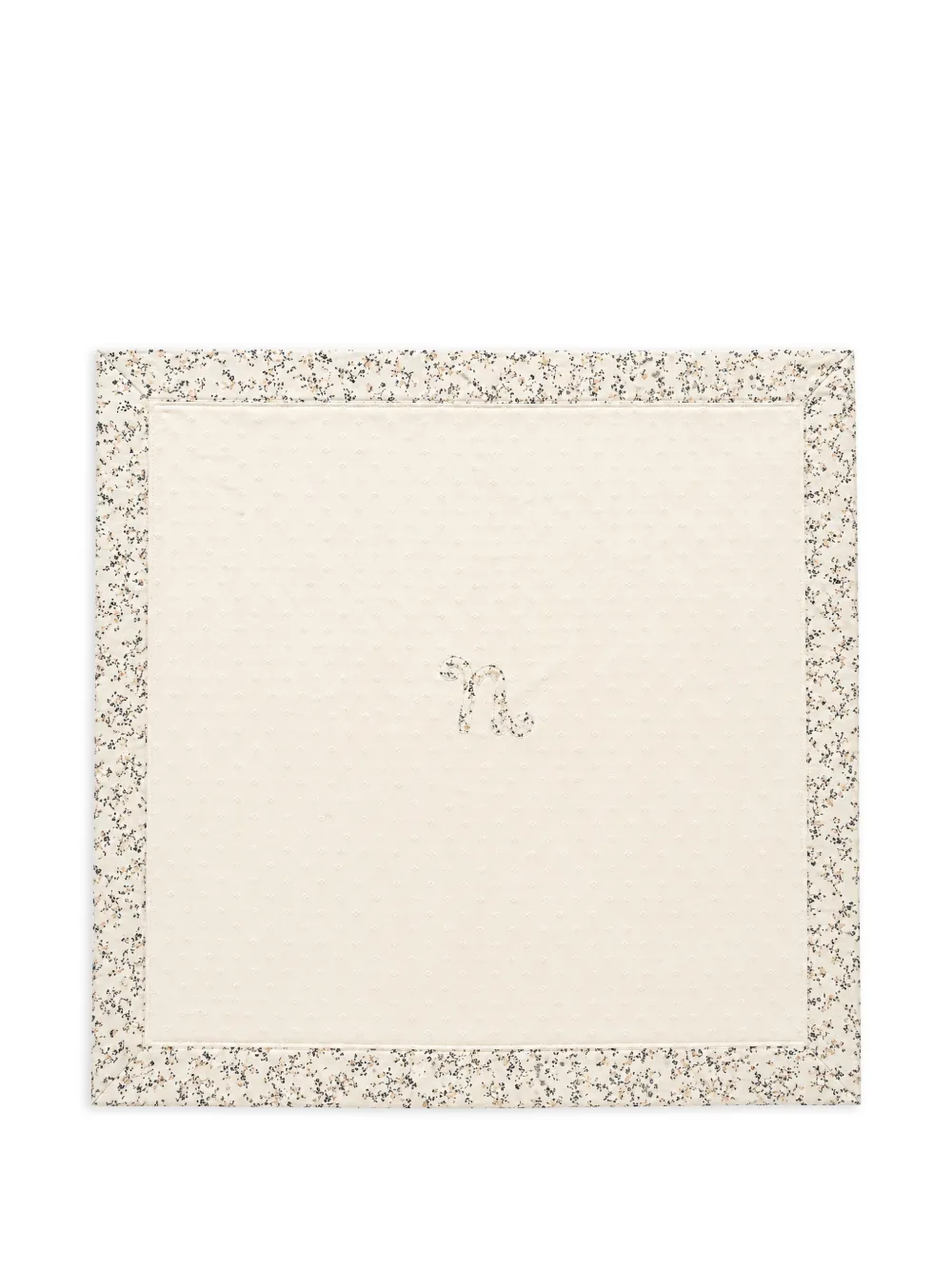 NANAN floral-trim embroidered blanket - Toni neutri
