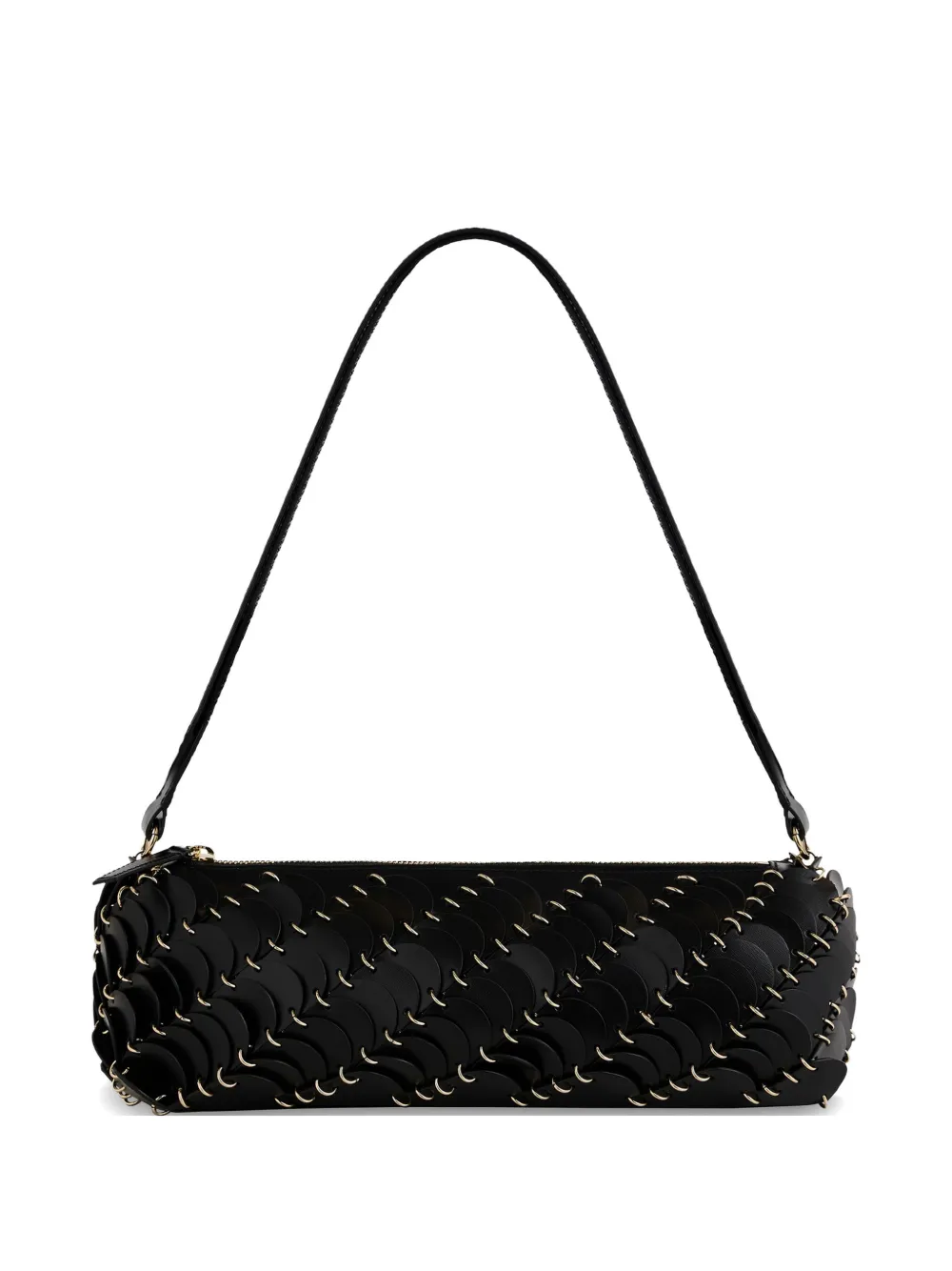 Rabanne Borsa a spalla mini con decorazione - Nero