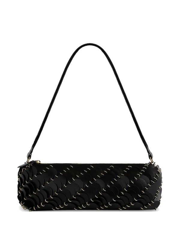 Rabanne Bag in Leather and Gold Finishing in Black