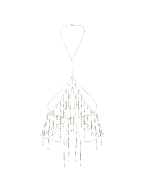 Rabanne pearl-embellished fringed body chain