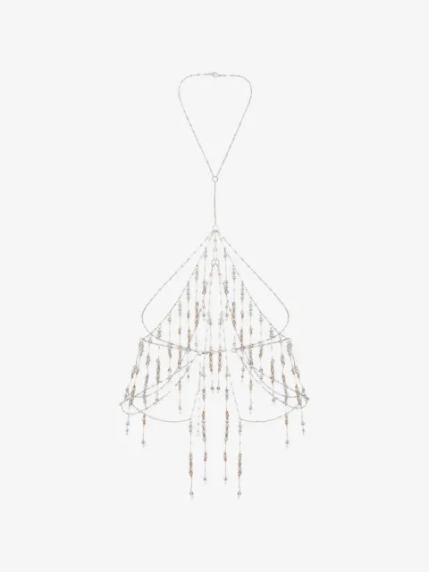 Rabanne pearl-embellished fringed body chain