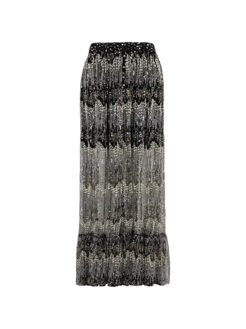 Rabanne sequin-embellished faux-pearl maxi skirt
