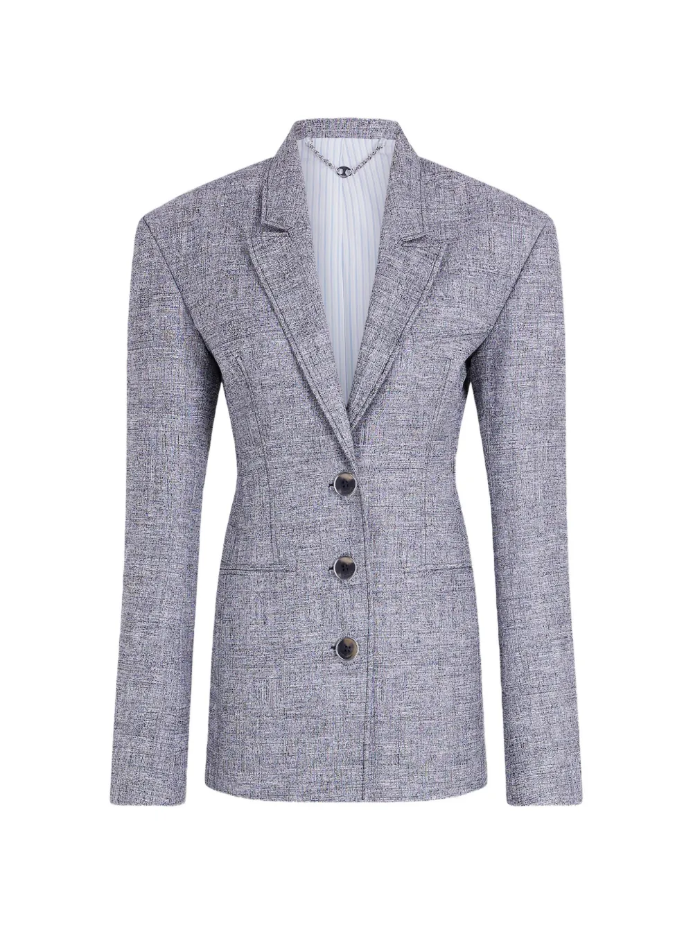 Rabanne tailored jewel-button blazer - Grey