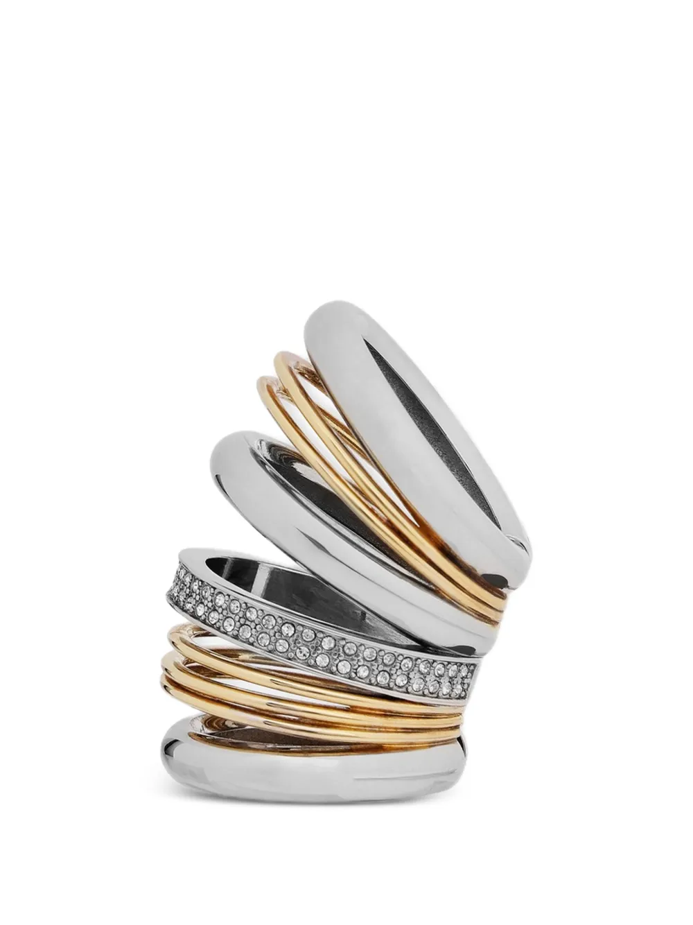 Rabanne Punk Ear Cuffs in Silver, view 4