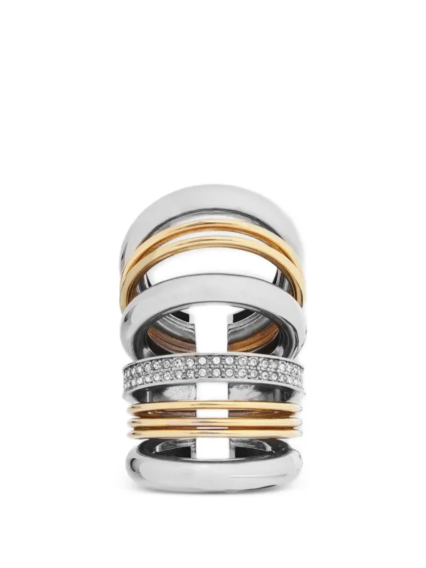 Rabanne Punk Ear Cuffs in Silver