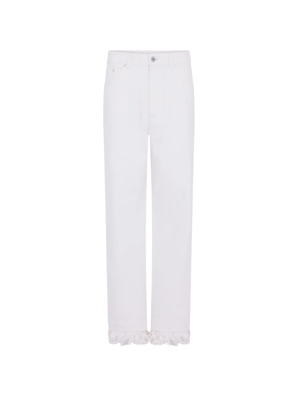Rabanne Jeans con frange - Bianco