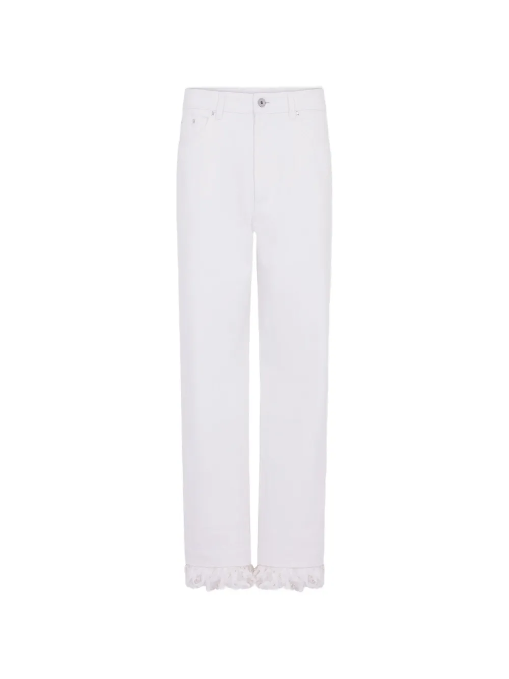 Rabanne Jeans con frange - Bianco