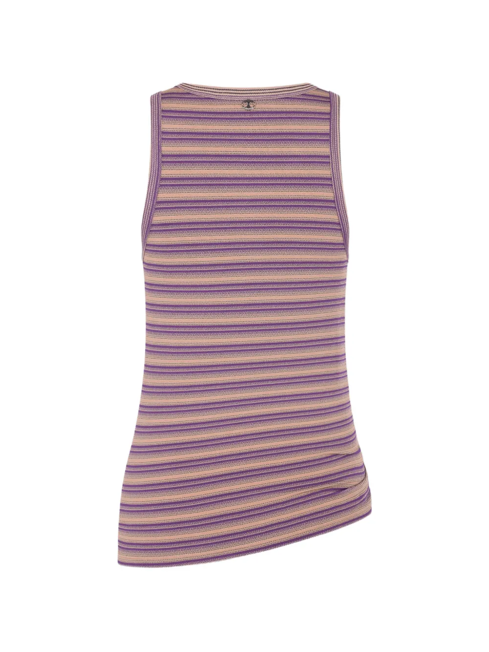 Rabanne Gestreepte tanktop met piercing detail Roze
