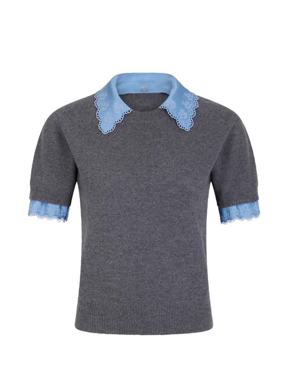 Rabanne Maglione con ricamo - Grigio
