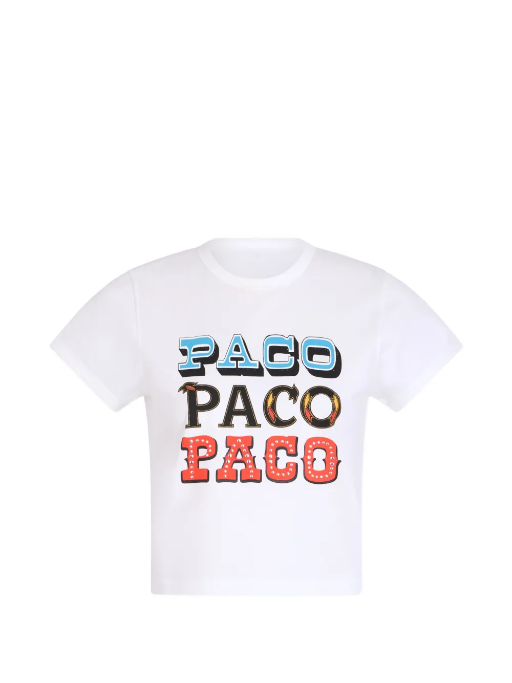 Rabanne Paco printed T-shirt - Weiß