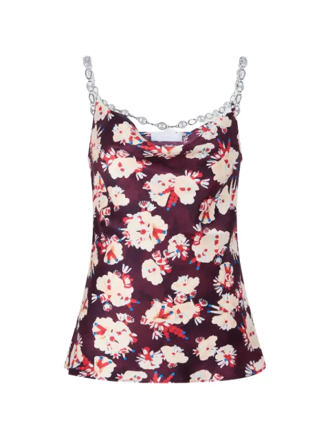 Rabanne floral-patterned chain-detail top