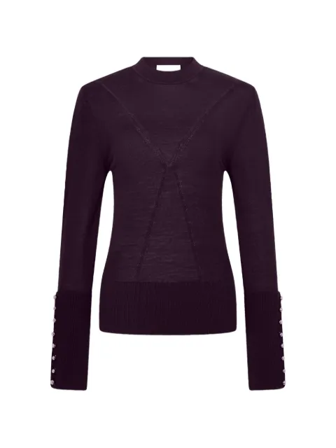 Rabanne button-cuff knitted sweater