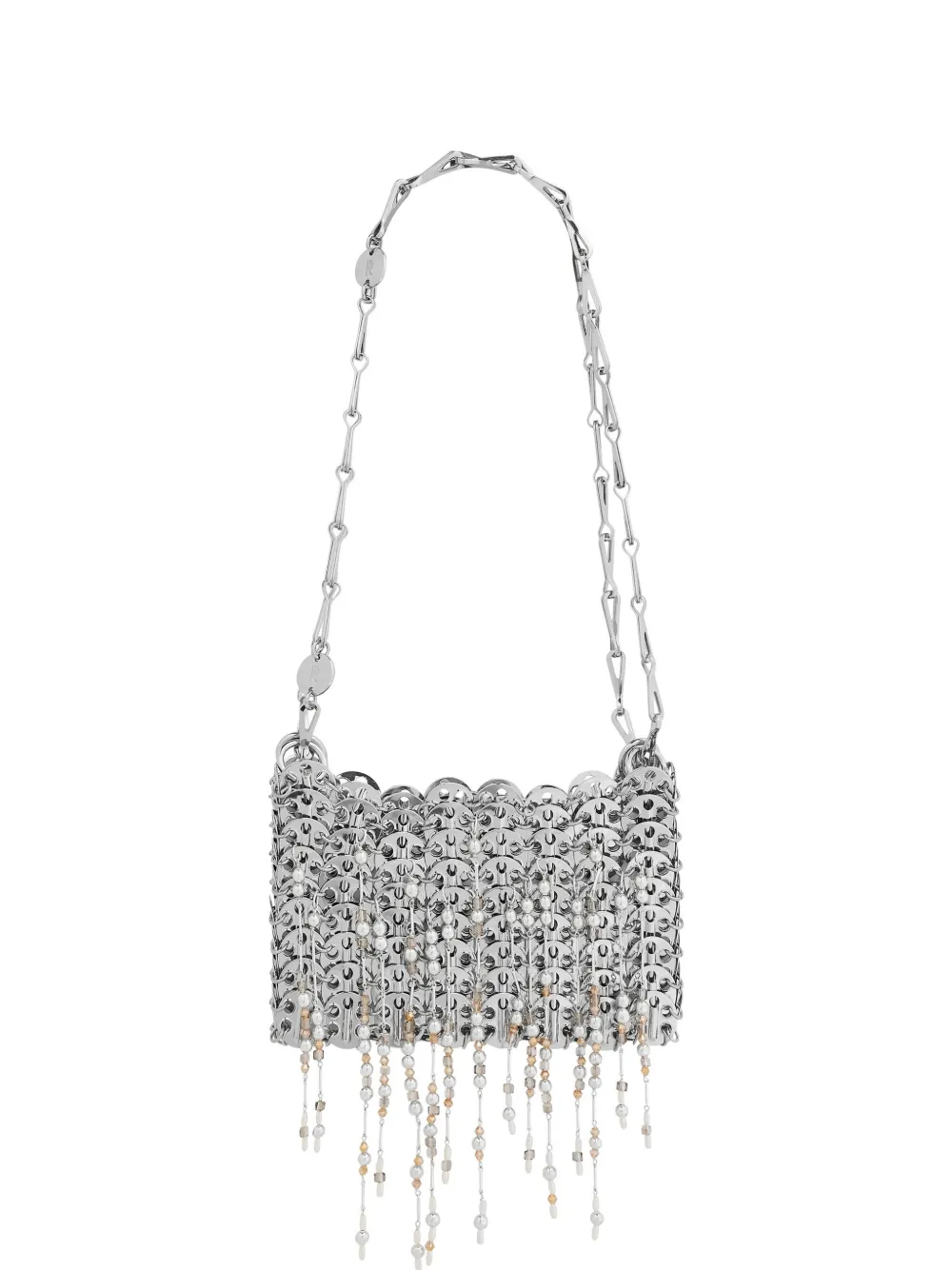 Rabanne Borsa mini Nano con frange 1969 - Argento