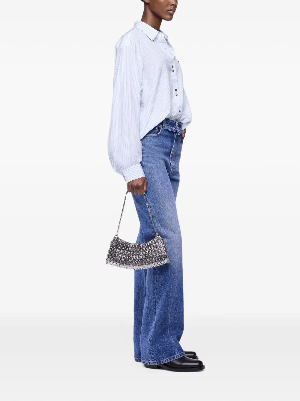 Rabanne blouse verfraaid met kralen Blauw