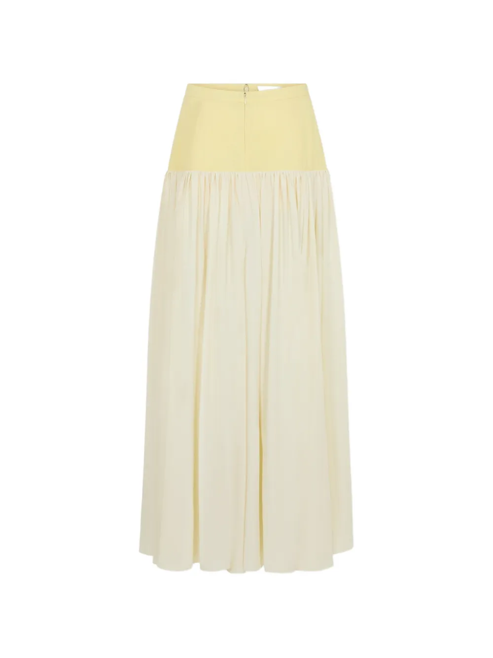 Rabanne crêpe de chine panelled maxi skirt - Giallo