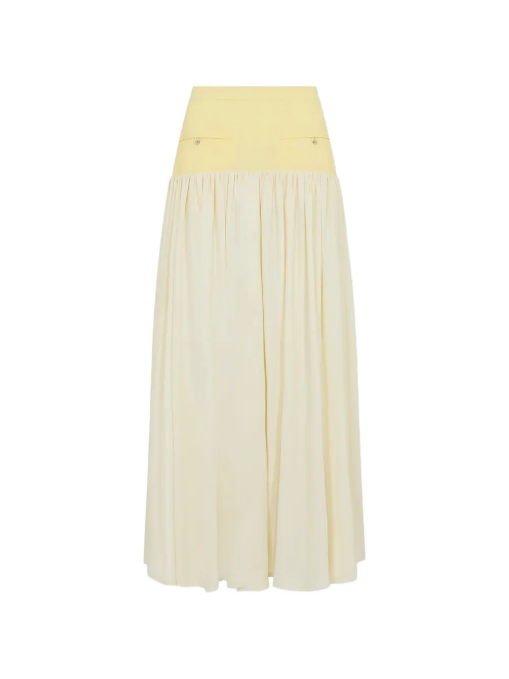 Rabanne crêpe de chine panelled maxi skirt