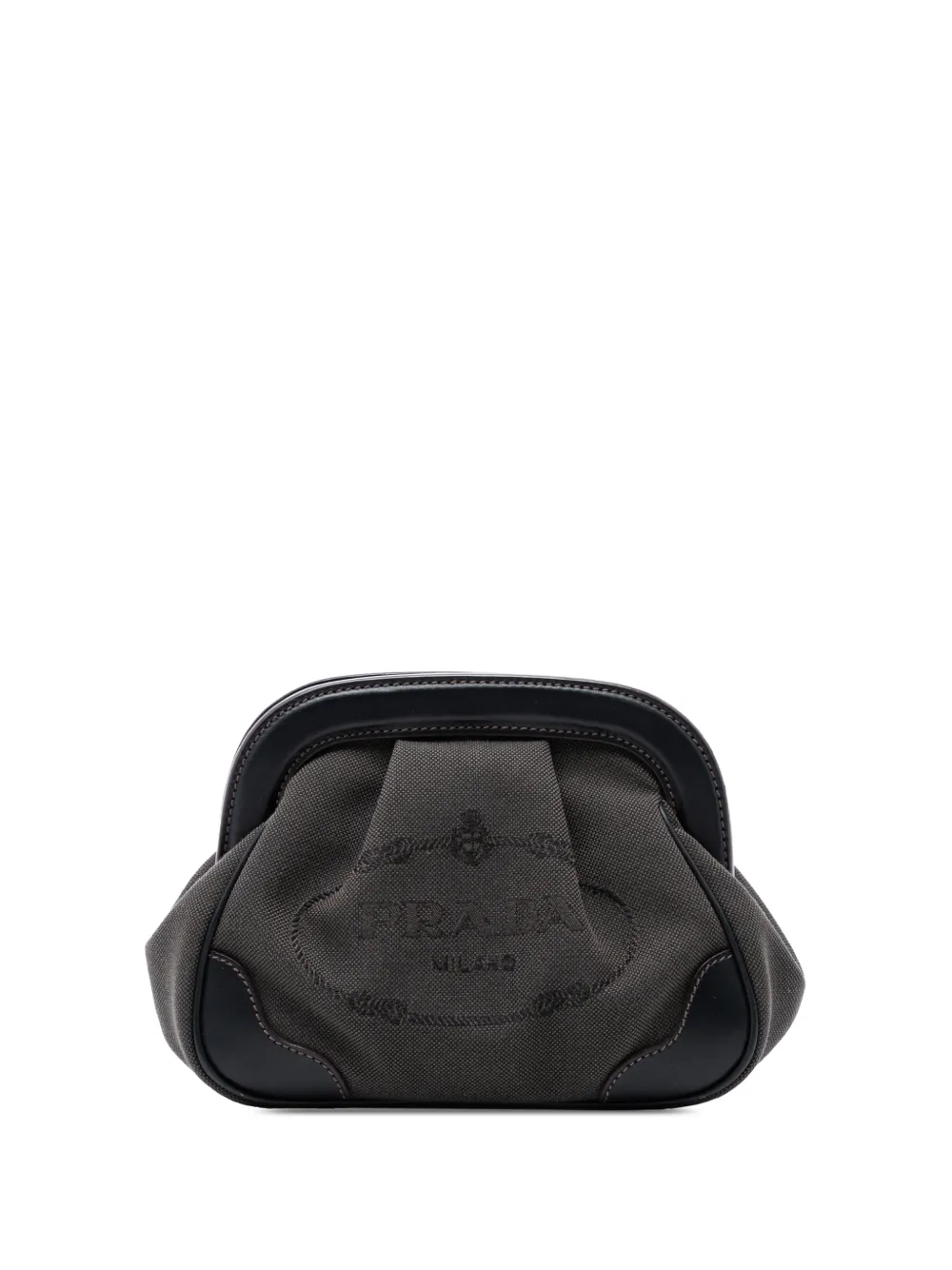 Prada Pre-Owned 2010-2026 Canvas Canapa Logo Frame pouch - Braun