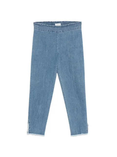 Avenue Montaigne Peggy frayed-hem cropped jeans