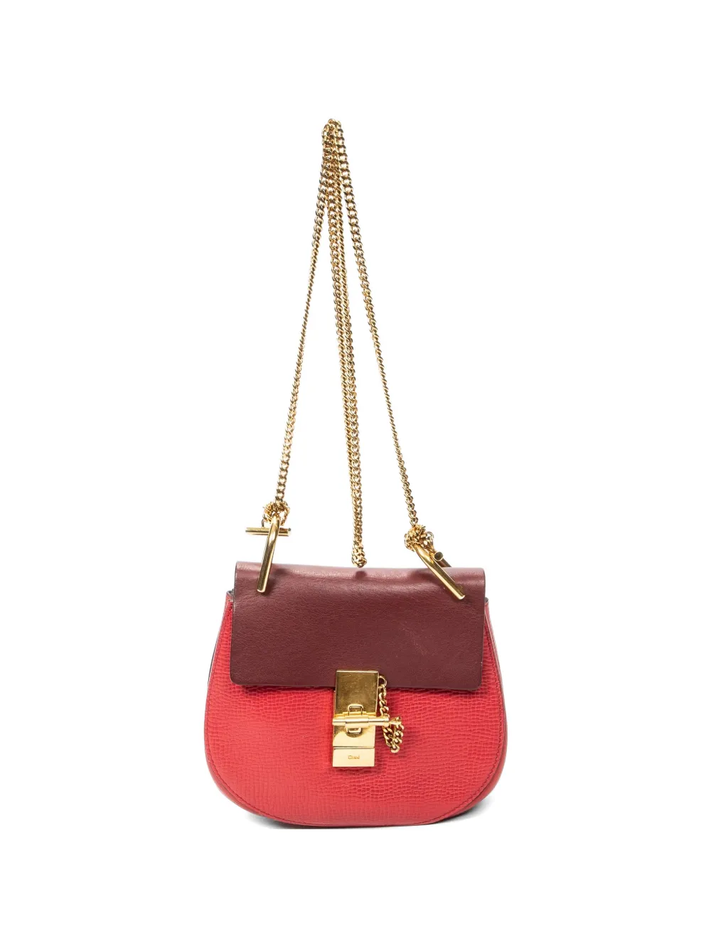 Chloé Pre-Owned twist-lock-fastening shoulder bag - Rosso