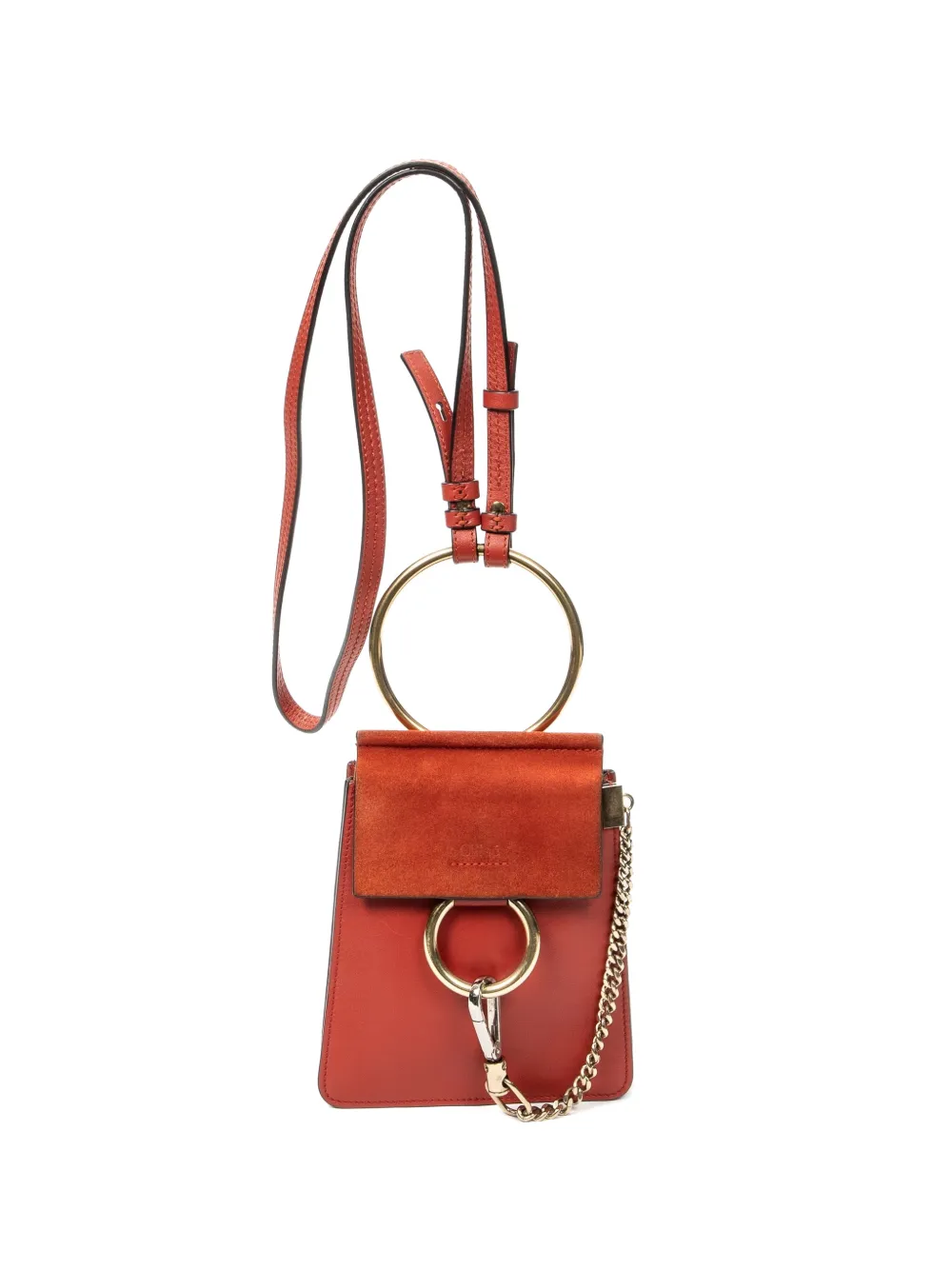 Chloé Pre-Owned Faye ring shoulder bag - Orange