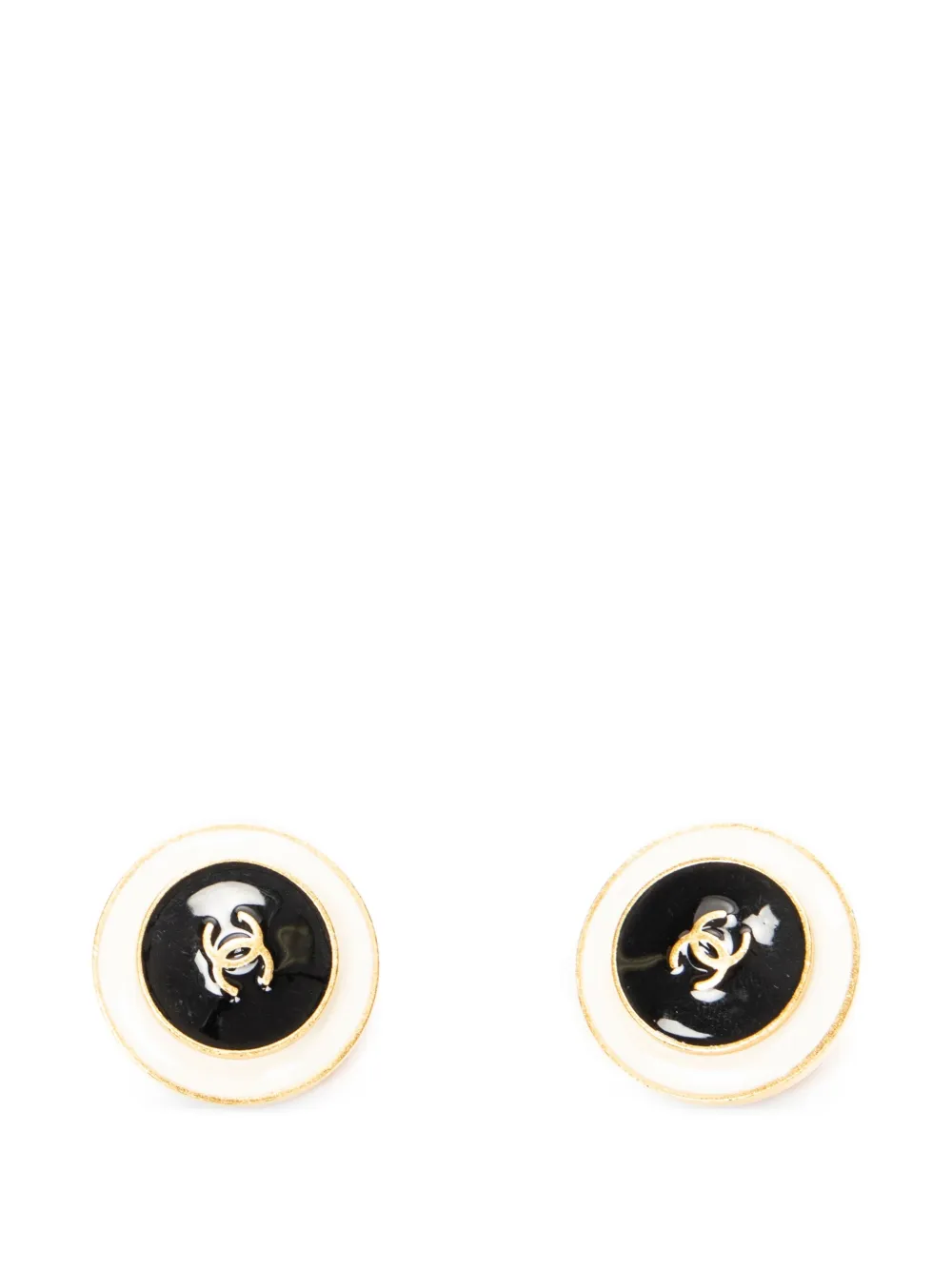 CHANEL Pre-Owned CC-interlocking earrings - Gold