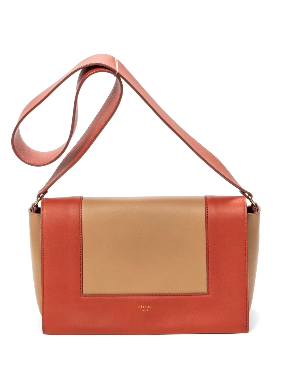 Celine Pre-Owned colour-block shoulder bag - Orange