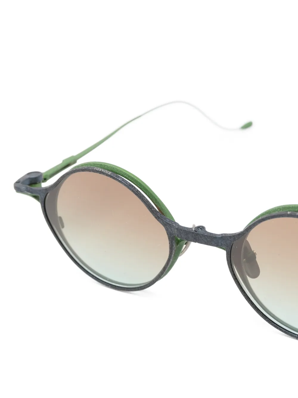 Rigards x TVA clip-on zonnebril met rond montuur Groen