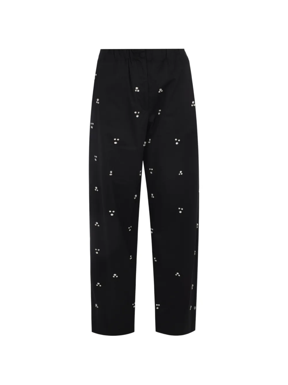 A Paper Kid crystal-embellished trousers - Nero