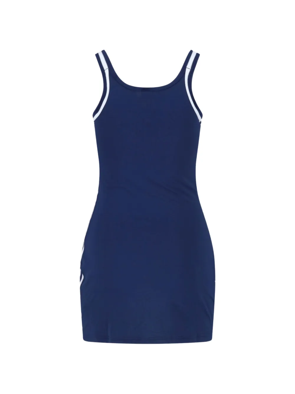 adidas Jurk met geborduurd logo en gestreepte afwerking Blauw