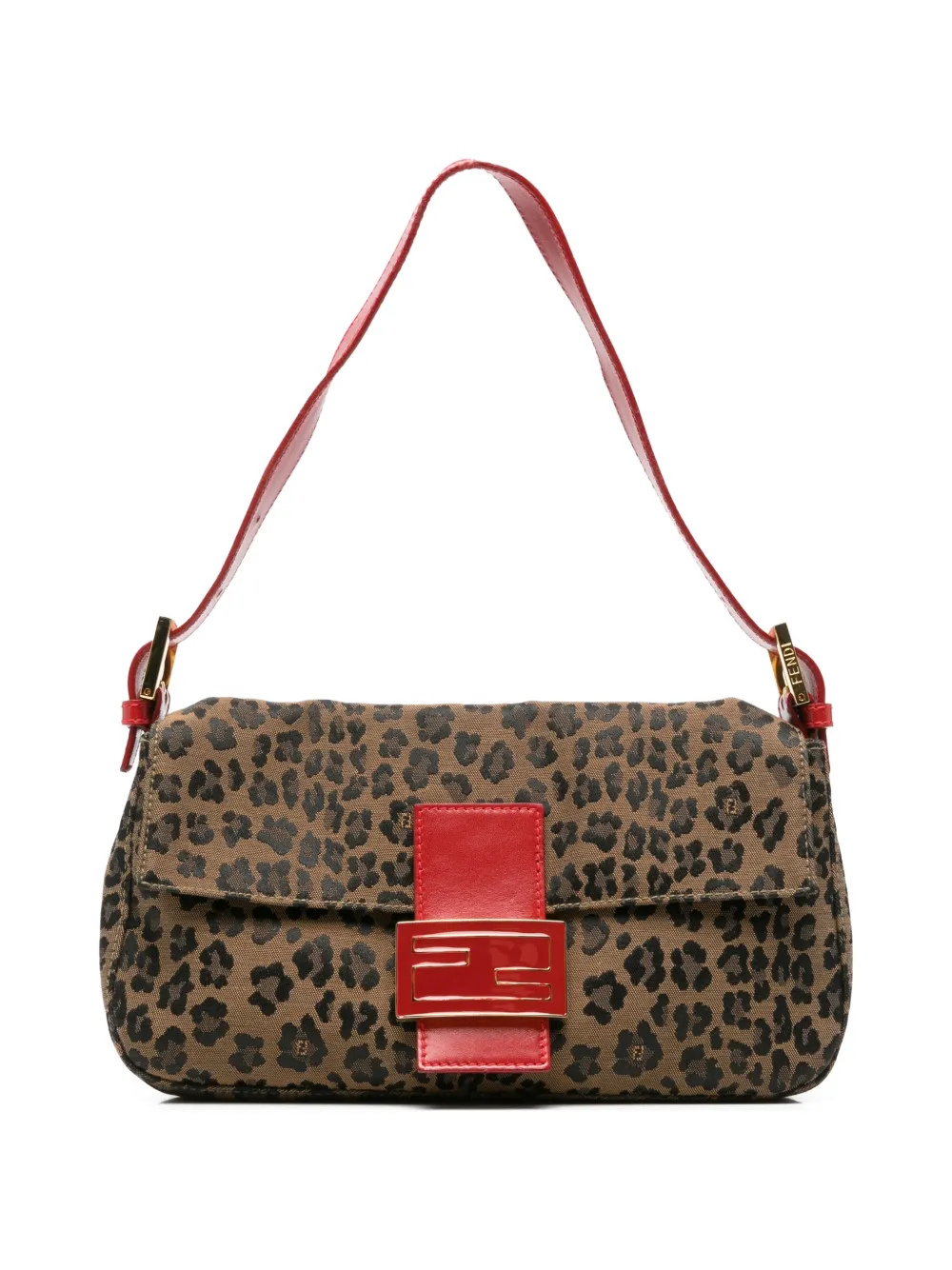 Fendi Pre-Owned 1998-2004 Baguette leopard-print shoulder bag - Braun