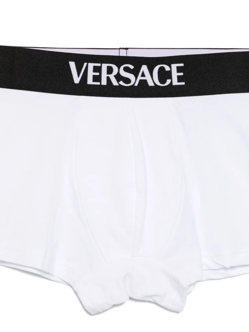 Versace Twee slips met logoband Wit