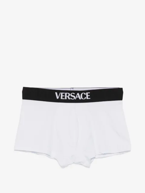 Versace set de dos calzoncillos con logo en la cinturilla