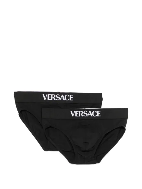 Versace logo-waistband briefs (set of tow)