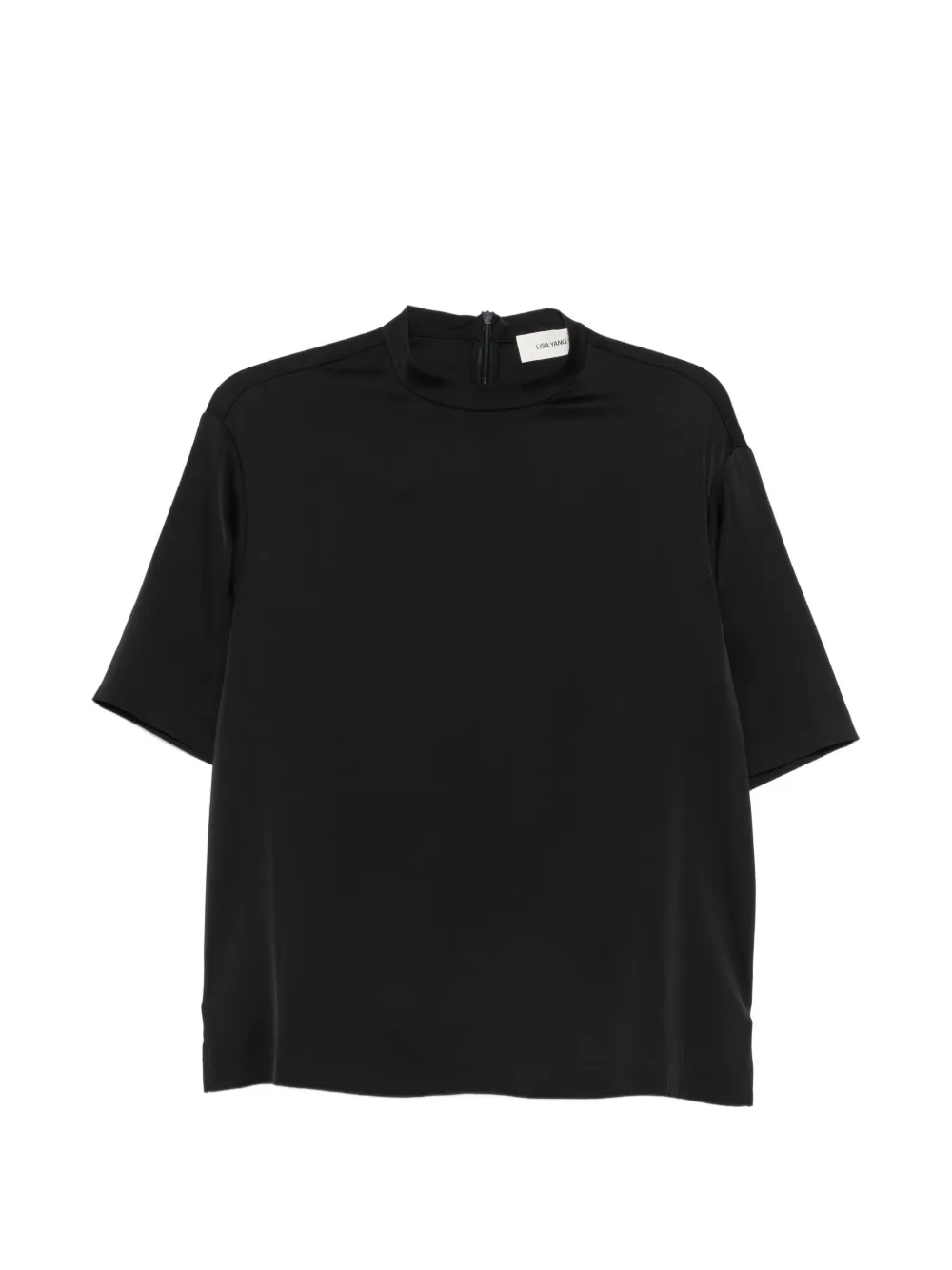 Lisa Yang high-neck short-sleeve T-shirt - Nero