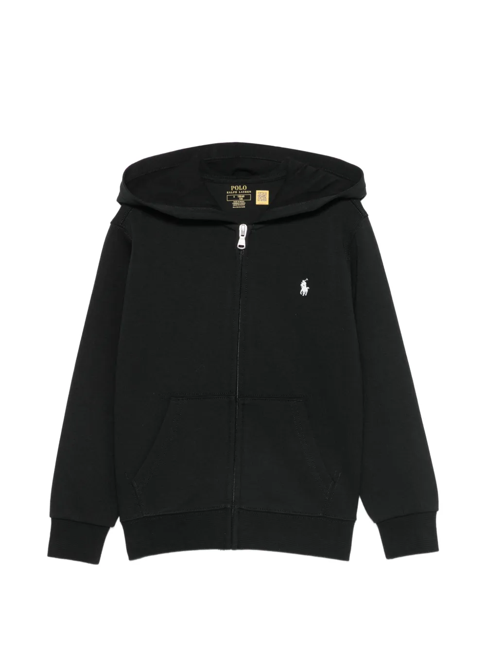 POLO RALPH LAUREN KIDS logo-embroidered zip-up hoodie - Nero