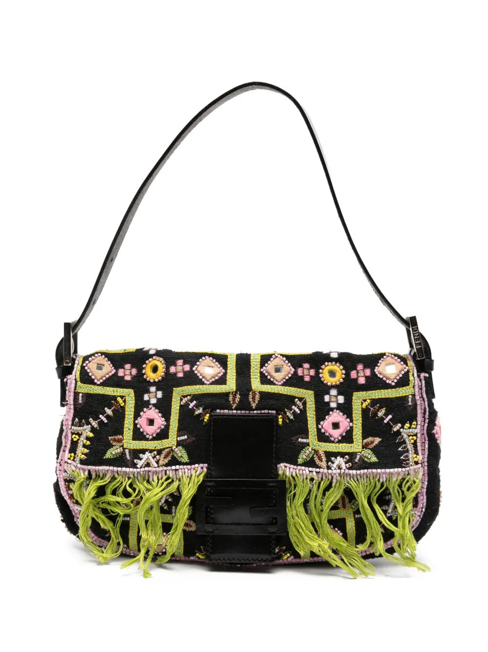 Fendi Pre-Owned 1998-2004 Baguette beaded-embellished shoulder bag - Schwarz