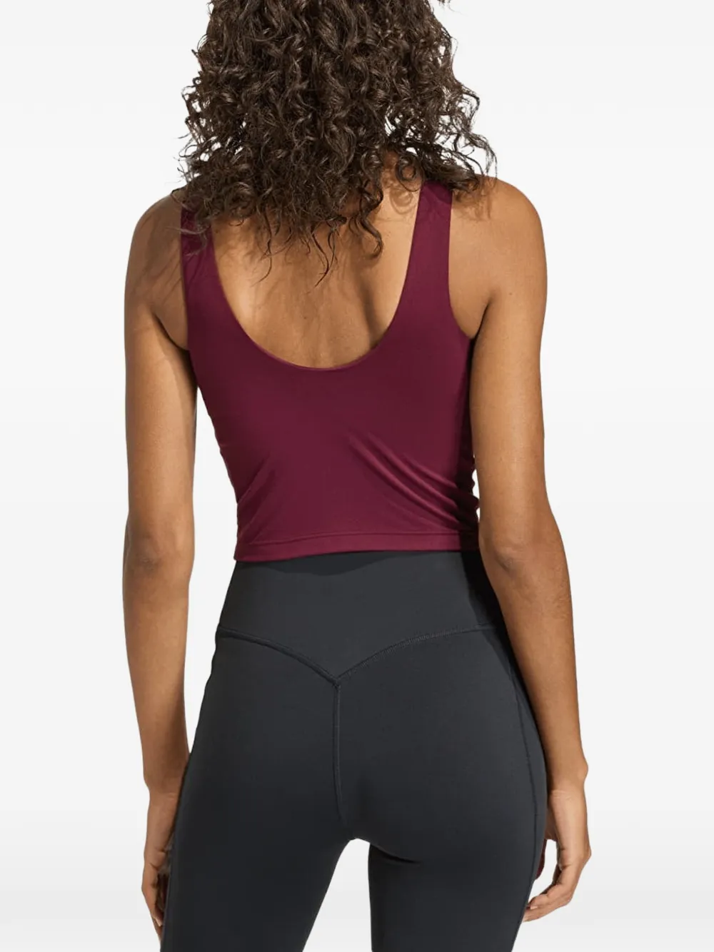 adidas 3-Stripes Studio All Me tanktop met logoprint Rood