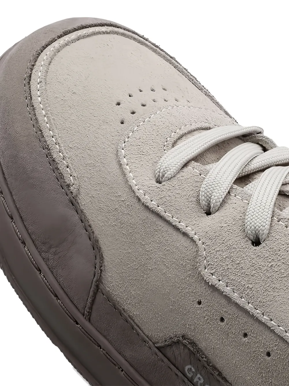 GROUNDS Suède sneakers met vlakken Bruin