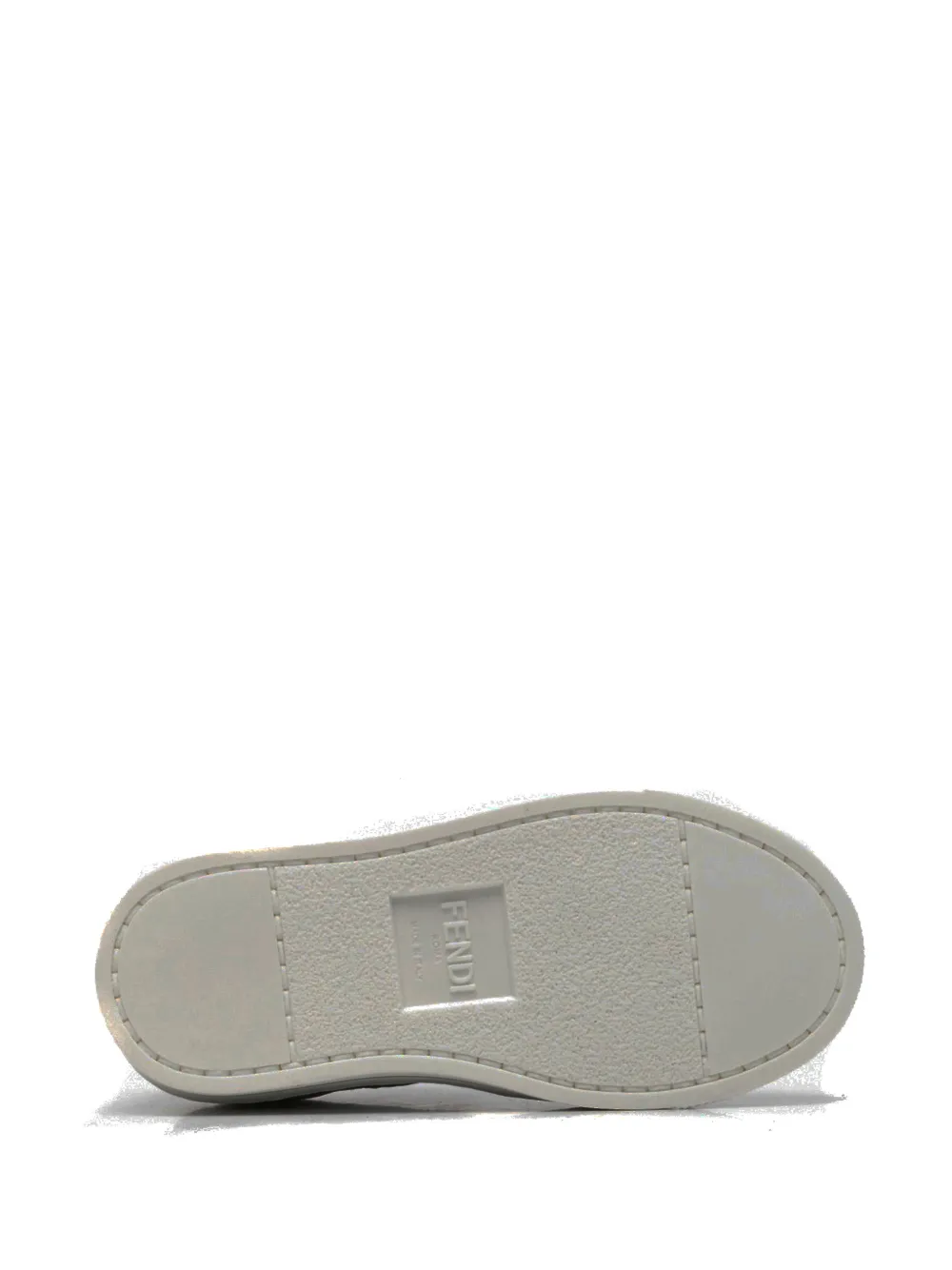 Fendi Kids Sneakers met logo-reliëf en klittenband Beige