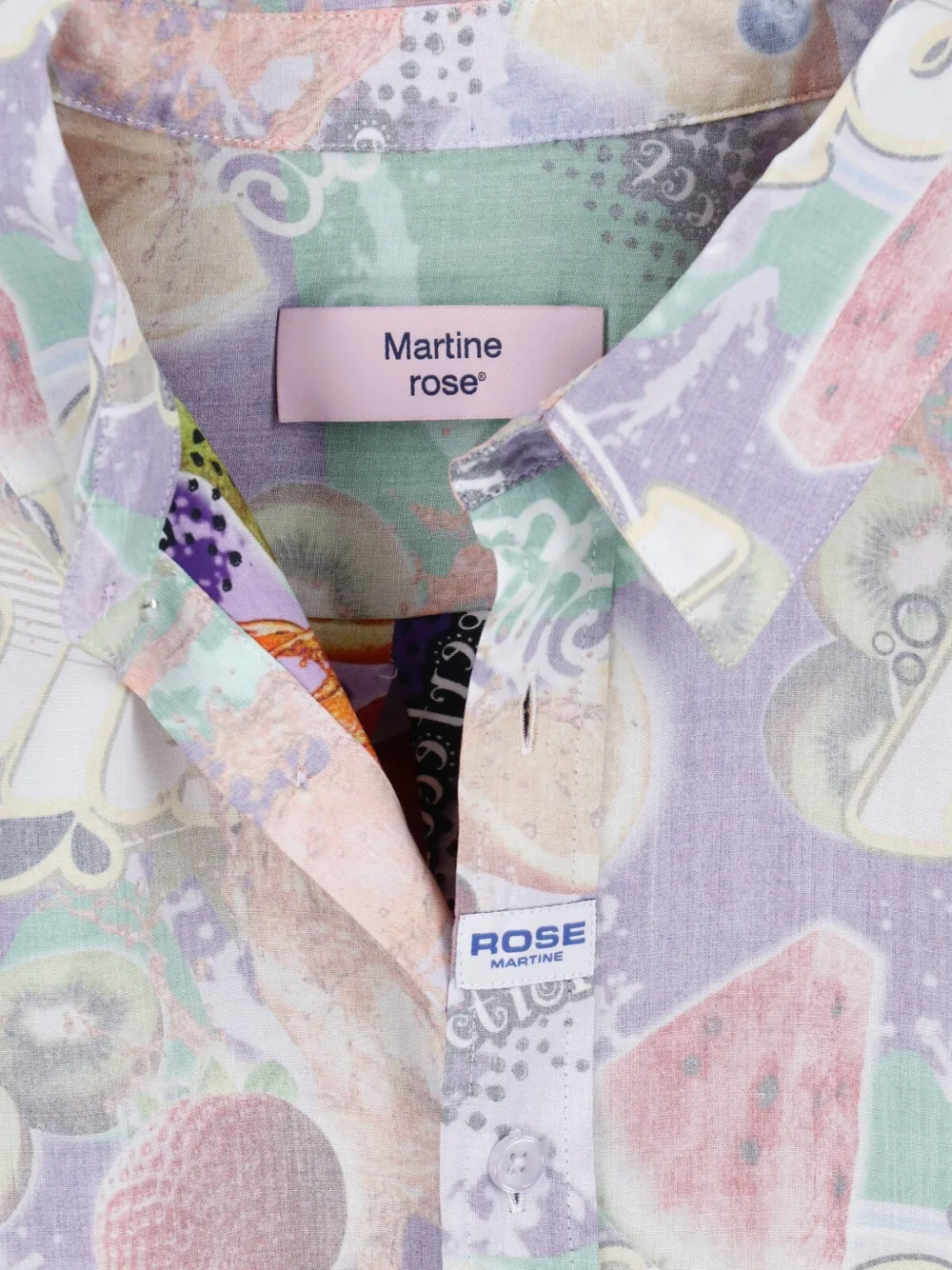Martine Rose Overhemd met print Paars