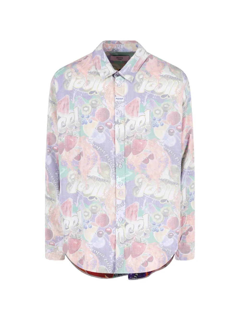 Martine Rose graphic-print long-sleeve shirt - Viola