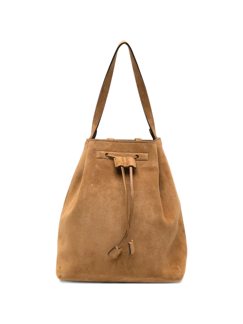 The Row drawstring-fastening suede backpack - Marrone