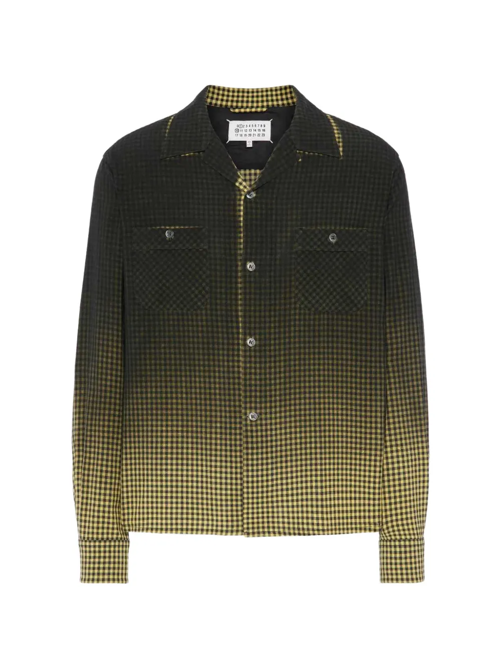Maison Margiela gradient check-pattern shirt - Nero
