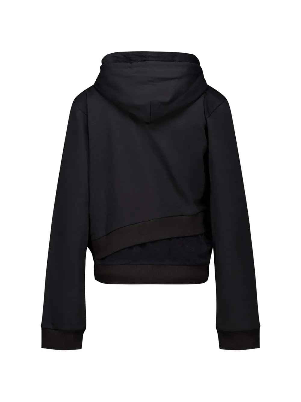 Natasha Zinko Gelaagde asymmetrische hoodie Zwart