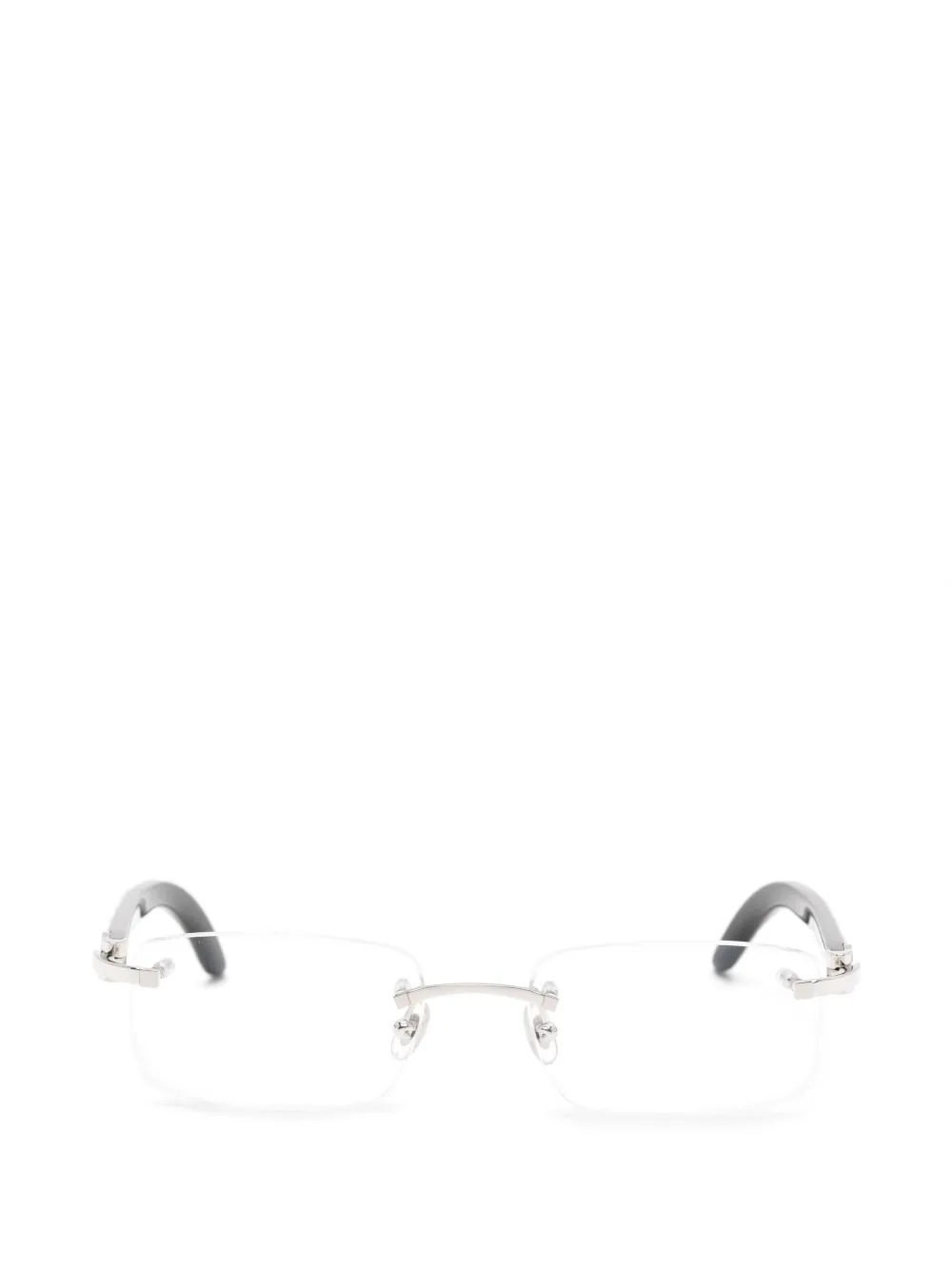 Cartier Eyewear C Décor rectangle-frame glasses - White