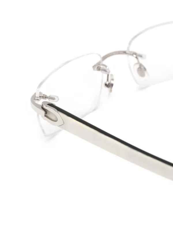 Cartier Eyewear C Décor スクエアフレーム サングラス | ホワイト
