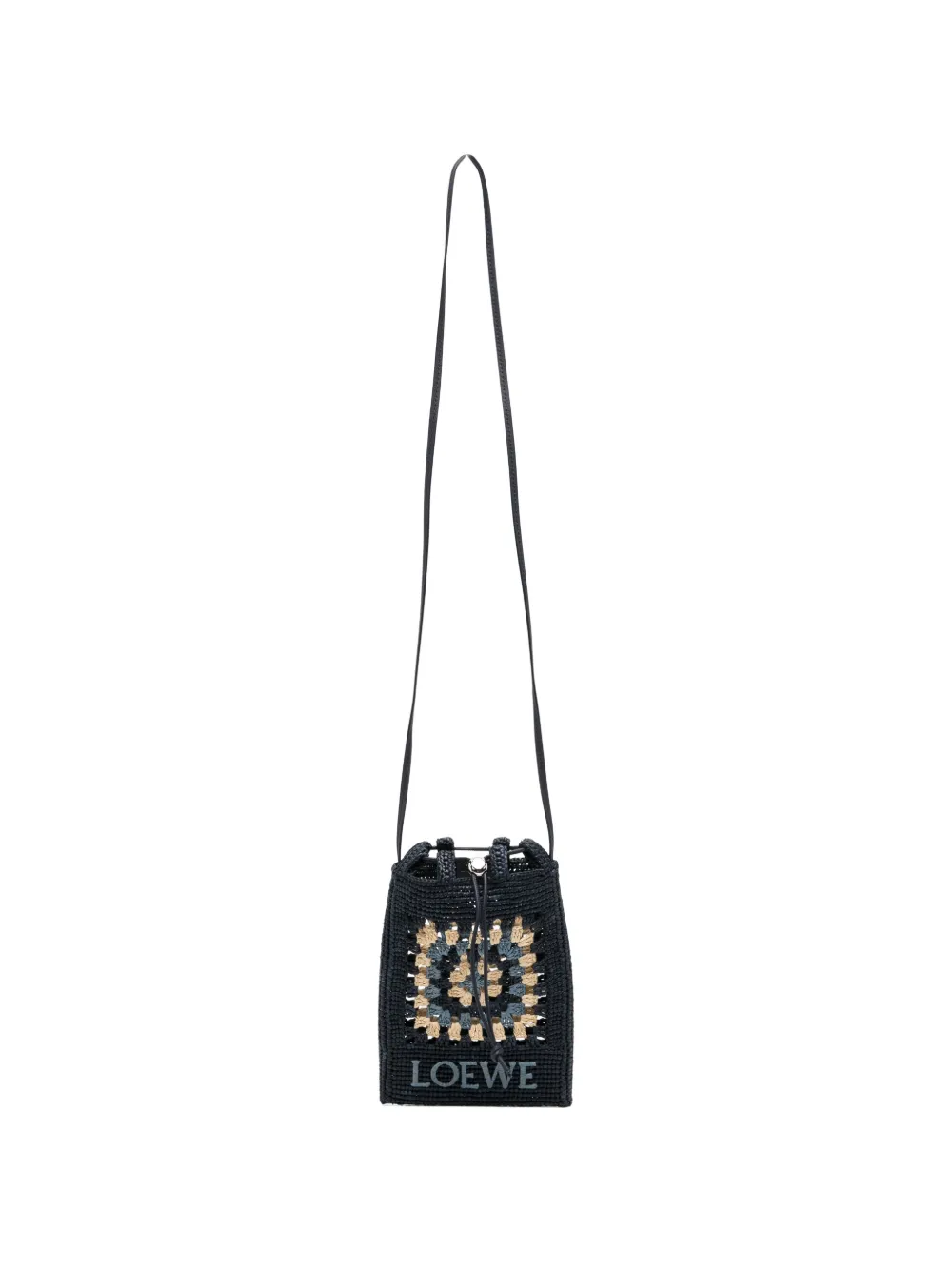 LOEWE crochet-knit cross body bag - Blu