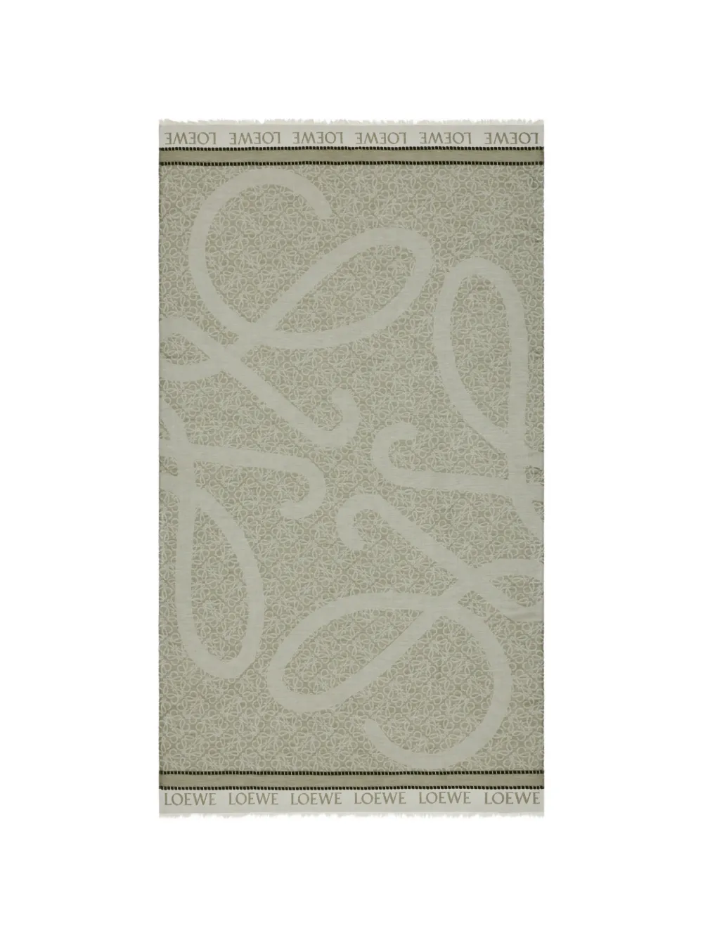 LOEWE x Paula's Ibiza Anagram-pattern fringed pareo