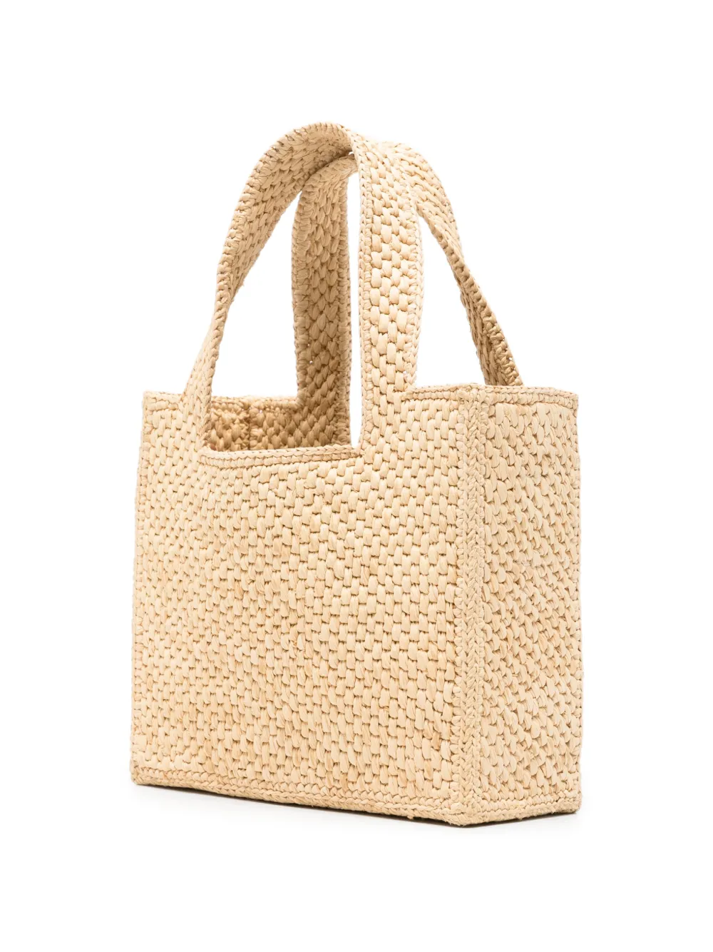 LOEWE x Paula's Ibiza mini-shopper verfraaid met kristallen Beige
